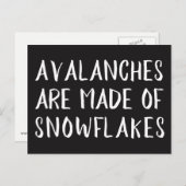 Avalanches are Made of Snowflakes, Left Message Briefkaart (Voorkant / Achterkant)
