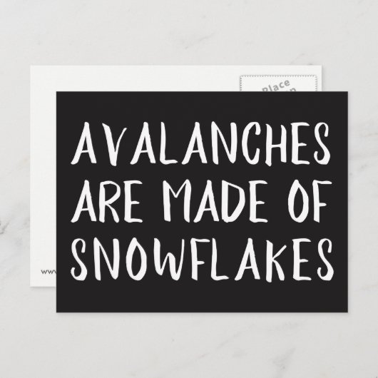 Avalanches are Made of Snowflakes, Left Message Briefkaart (Voorkant / Achterkant)