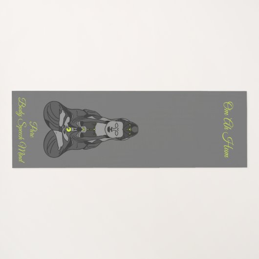 Avalokiteshvara Kuan Yin Buddhist Drawing Mantra Yogamat (Achterkant (horizontaal))