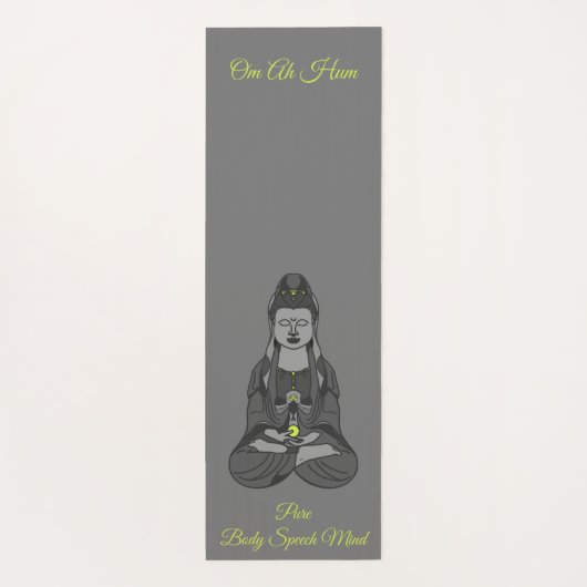 Avalokiteshvara Kuan Yin Buddhist Drawing Mantra Yogamat (Achterkant)