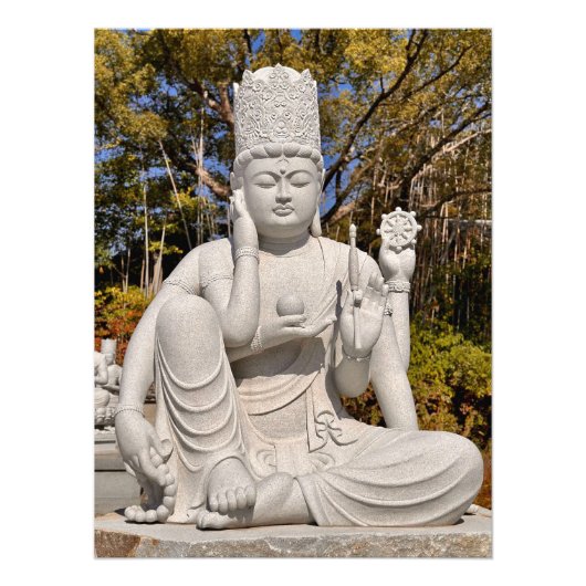 Avalokiteshvara Standbeeld, Ishiteji Tempel Foto Afdruk (Voorkant)