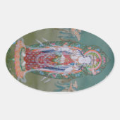 Avalokiteshvara-Stickers Ovale Sticker (Voorkant)