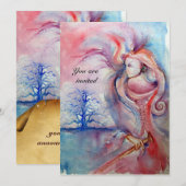 AVALON 1, rood perkament met de hand gemaakt Kaart (Voorkant / Achterkant)