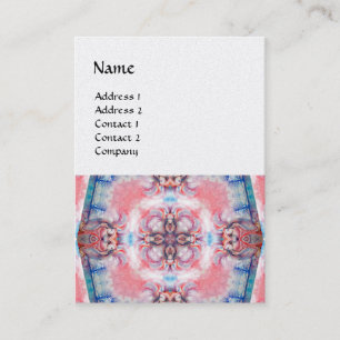 AVALON 4, roze paars blauw goud Visitekaartje