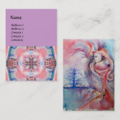 AVALON 4, roze paars blauw Visitekaartje (Voorkant / Achterkant)