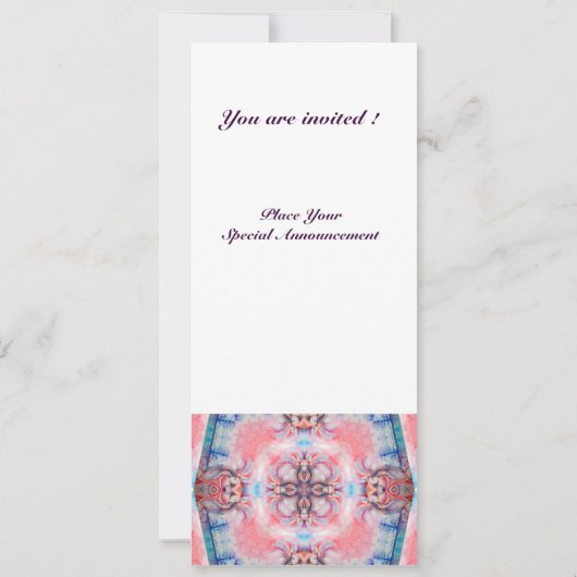 AVALON Abstract Monogram Roze Paars Kaart (Achterkant)