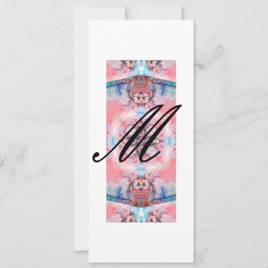 AVALON Abstract Monogram Roze Paars Kaart (Voorkant)