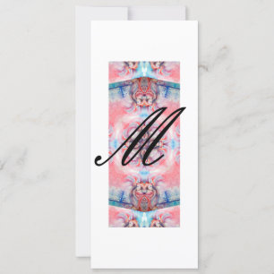 AVALON Abstract Monogram Roze Paars Kaart