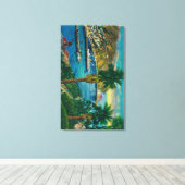 Avalon Bay, Santa Catalina Island, van Skyline Canvas Afdruk (Insitu (Houten vloer))