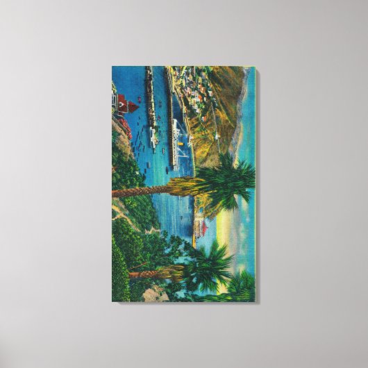 Avalon Bay, Santa Catalina Island, van Skyline Canvas Afdruk (Voorkant)