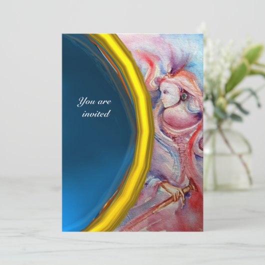 AVALON, blauw edelsteen Kaart (Staand voorkant)