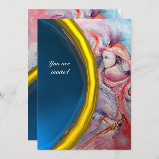 AVALON, blauw edelsteen Kaart (Voorkant / Achterkant)