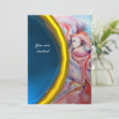 AVALON, blauw parelmoer Kaart (Staand voorkant)