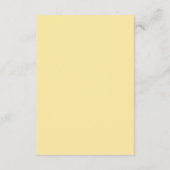 Avalon Butter Geel Bloemen Trouwdetails Informatiekaartje (Achterkant)