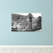 Avalon, CA Santa Catalina, Uitzicht van Harbour Canvas Afdruk (Insitu (Houten vloer))