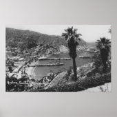 Avalon, CA Santa Catalina, Uitzicht van Harbour Poster (Voorkant)