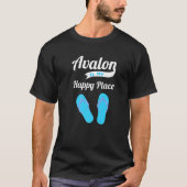 Avalon is mijn gelukkige plek voor zomervakantie t-shirt (Voorkant)