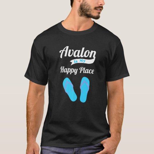 Avalon is mijn gelukkige plek voor zomervakantie t-shirt (Voorkant)