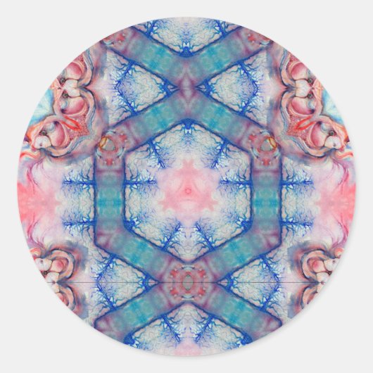 AVALON Lady van het meer, magische reflecties van  Ronde Sticker (Voorkant)