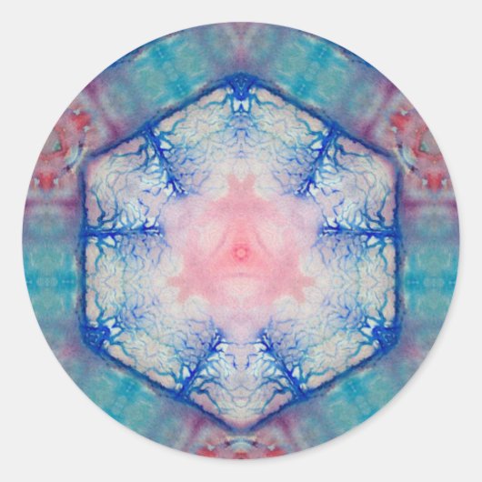 AVALON Lady van het meer, magische reflecties van  Ronde Sticker (Voorkant)