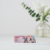AVALON / Magic and Mystery Pink Blue Fantasy Mini Visitekaartje (Staand voorkant)