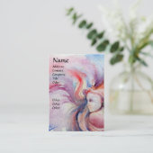 AVALON / Magic and Mystery Pink Blue Fantasy Visitekaartje (Staand voorkant)