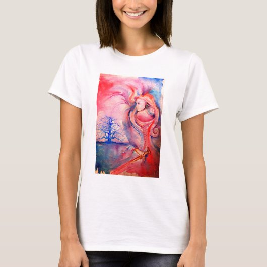 AVALON Magic and Mystery, Roze Blauwe Fantasy T-shirt (Voorkant)