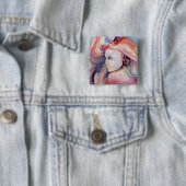 AVALON/Magic en Mystery Vierkante Button 5,1 Cm (In situ)