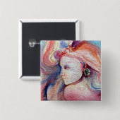 AVALON/Magic en Mystery Vierkante Button 5,1 Cm (Voorkant /achterkant)