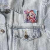 AVALON/Magic en Mystery Vierkante Button 5,1 Cm (In situ)