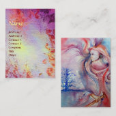 AVALON Magic & Mystery Roze Paarse Bloemsparkles Visitekaartje (Voorkant / Achterkant)