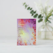 AVALON Magic & Mystery Roze Paarse Bloemsparkles Visitekaartje (Staand voorkant)