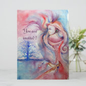 AVALON, Magie en Mysterie zacht roze paars blauw Kaart (Staand voorkant)