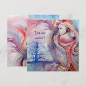 AVALON, Magie en Mysterie zacht roze paars blauw Kaart (Voorkant / Achterkant)