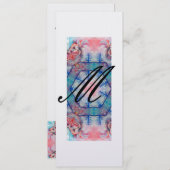 AVALON mogram 2, zacht roze paars blauw ijspapier Kaart (Voorkant / Achterkant)