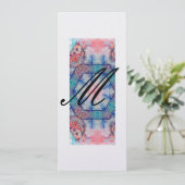 AVALON mogram 2, zacht roze paars blauw ijspapier Kaart (Staand voorkant)