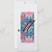 AVALON mogram 2, zacht roze paars blauw ijspapier Kaart (Voorkant)