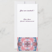 AVALON monogram 2, roze paarse metallic CHAMPAGNE Kaart (Achterkant)