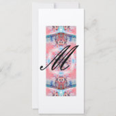 AVALON monogram 2, roze paarse metallic CHAMPAGNE Kaart (Voorkant)