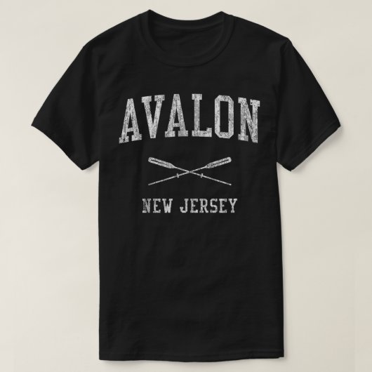 Avalon New Jersey NJ nautisch sportontwerp T-shirt (Design voorkant)