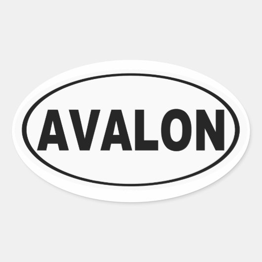 Avalon New Jersey Ovale Sticker (Voorkant)
