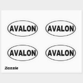 Avalon New Jersey Ovale Sticker (Vel)