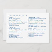 Avalon NJ Bruiloft Weekend Evenementen Welkom Rout Bedankkaart (Achterkant)