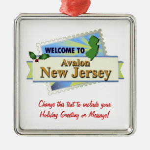 Avalon NJ Metalen Ornament