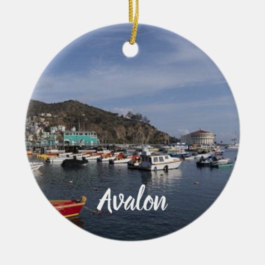 Avalon Panorama kerst Keramisch Ornament (Voorkant)