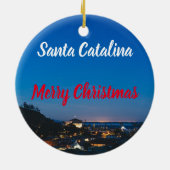 Avalon Panorama kerst Keramisch Ornament (Achterkant)