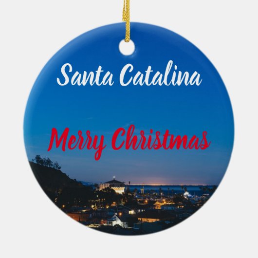 Avalon Panorama kerst Keramisch Ornament (Achterkant)