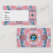 AVALON PSYCHEDELIC MONOGRAM blauw Visitekaartje (Voorkant / Achterkant)
