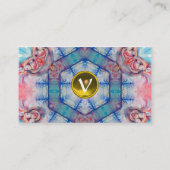 AVALON PSYCHEDELIC MONOGRAM geel Visitekaartje (Achterkant)