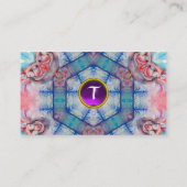 AVALON PSYCHEDELIC MONOGRAM paars Visitekaartje (Achterkant)